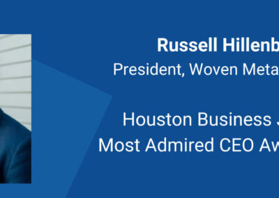 Houston Business Journal Recognizes Russell Hillenburg, President of Woven Metal Products, with Most Admired CEO Award