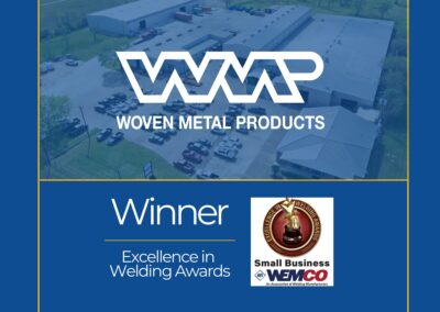 Woven Metal Products Honored with AWS Excellence in Welding Award at FABTECH
